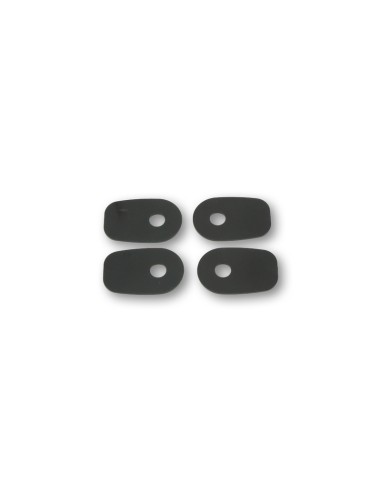 SHIN YO Indy Spacer Indicator Mounting Plates - Kawasaki Z750/,ZX10R,ER6 F/N, Black, Set