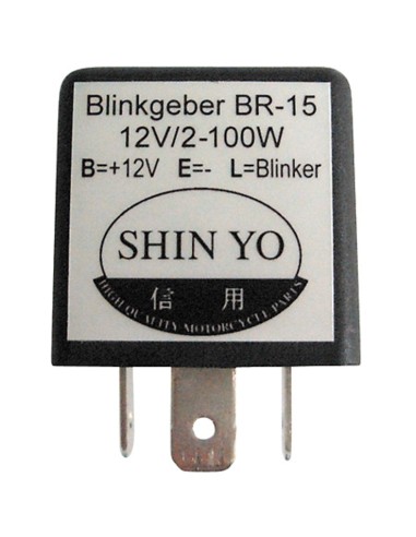 SHIN YO Flasher Relay SY-02, 3-Pole, 12 VDC, 1-100 Watt