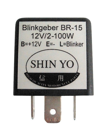SHIN YO SY-02 Flasher Relay 3-Pole, 12 VDC, 1-100 Watt