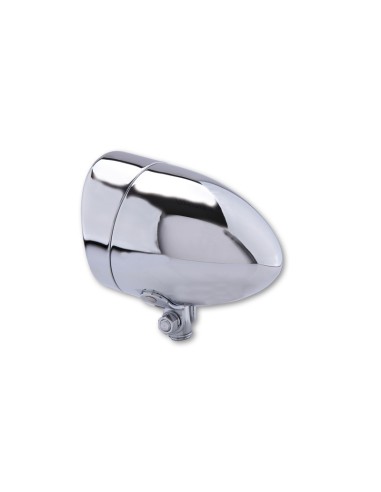 SHIN YO Chrome Headlight Bullet Long With Visor