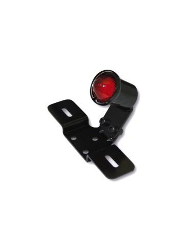 SHIN YO LED Taillight Old School TYP3, Black, Red Glass, With Number Plate Holder