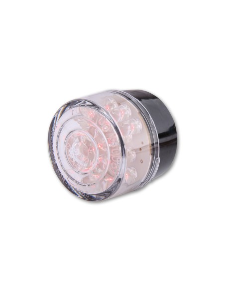 SHIN YO Bullet Mini LED Taillight Insert Round, Transparent Glass, E-Approved (1pc)