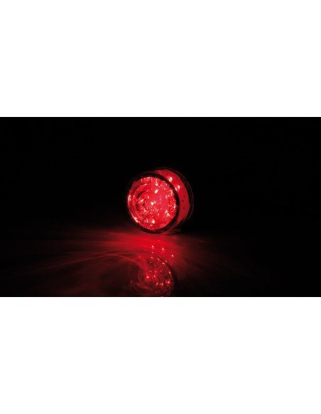 SHIN YO Insert LED Mini Taillight Bullet, Round, Transparent Glass