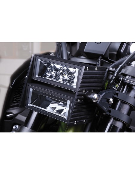 HIGHSIDER pro Headlight Ultimate LED Black With Wave Holder, E-Approved (1pc)
