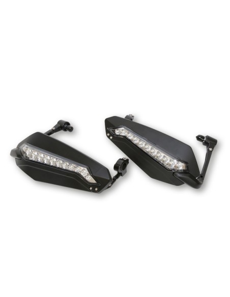 HIGHSIDER pro Handguards Black With LED DRL and Parking Light (Pair)