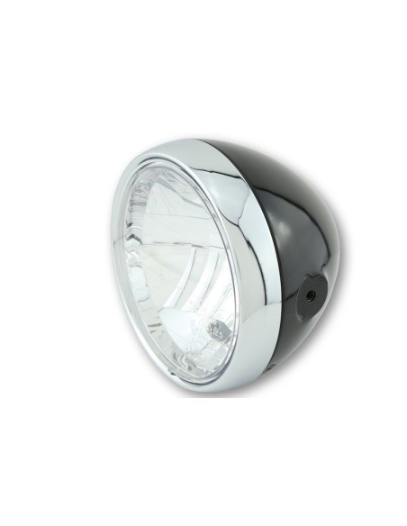 SHIN YO Headlight 6 1/2" Chrome Ring Shiny Black