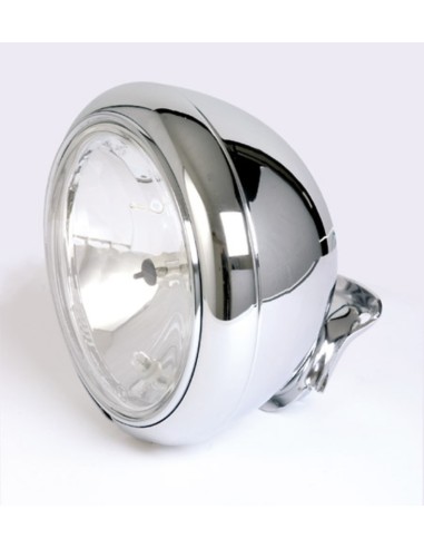 SHIN YO Headlight HD-Style 7" Chrome Prism Reflector Bottom Mount