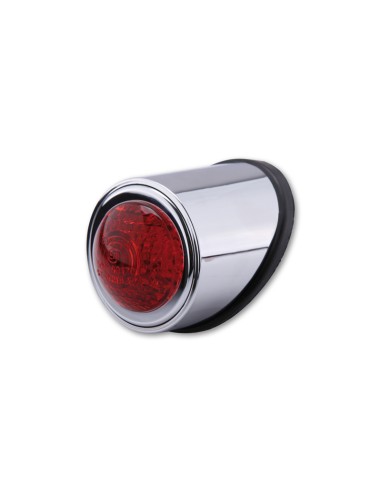 SHIN YO LED Taillight Old School TYP1 Chrome Red Glass E-Approved