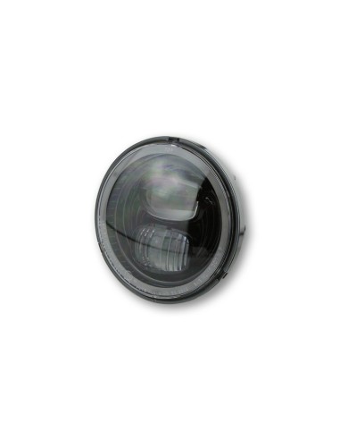 HIGHSIDER LED Main Head Light Insert Type7 With Parking Light Ring, Round, Black, 5 3/4"