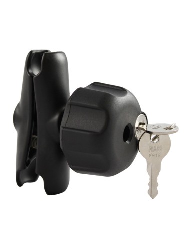 RAM MOUNTS Double Socket Medium Arm - With Key Lock Knob