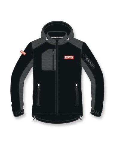 BS BATTERY BS Factory Softshell Jacket - Black/Grey Size XL