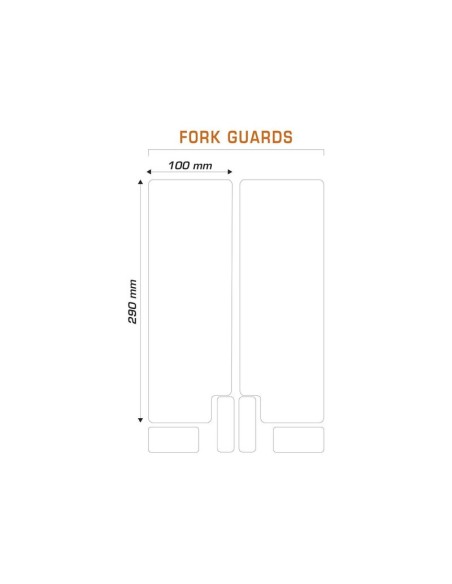 ALGIS Texture Fork Guards Kit - Black Lines