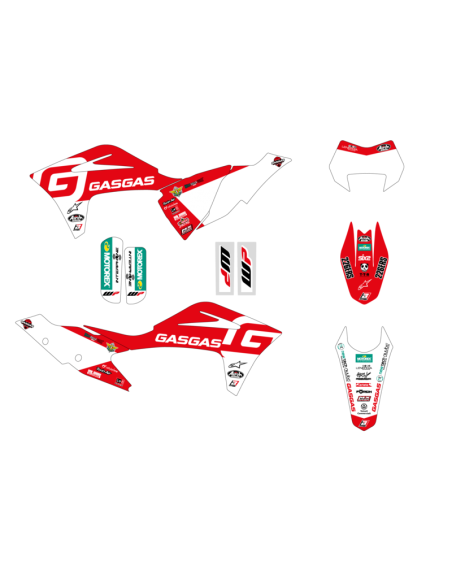 BLACKBIRD Replica Trophy 21 Complete Graphic Kit - Gas Gas MC/EC