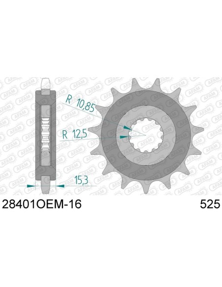 AFAM Steel Noise-free Front Sprocket 28401 - 525