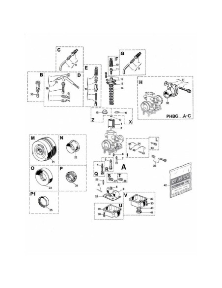 DELLORTO PHBG BS Ø19mm Carburetor