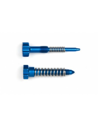 S3 Enduro Carburetor Adjuster Screws Idle + Air + Springs Blue