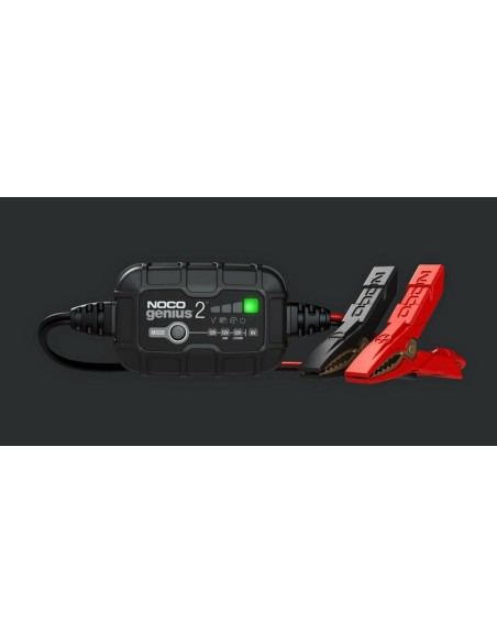 NOCO Genius2 Battery Charger Promotional Pack Smart Battery Charger Clamps with Integrated Eyelets 10+1 Free