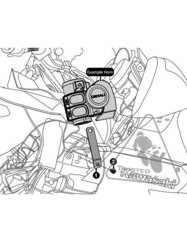 DENALI Soundbomb Horn Mount Kawasaki...
