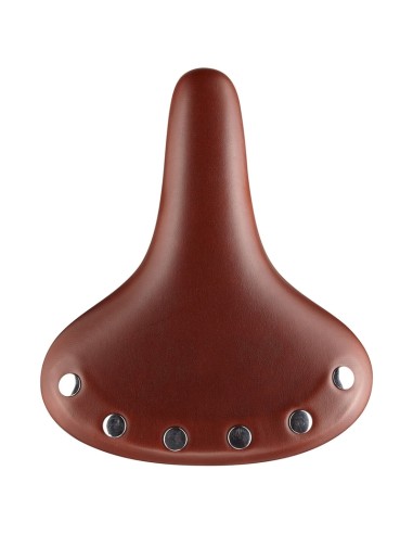 VELO Bicycle Saddle Cruiser w/spring brown leather+rivet