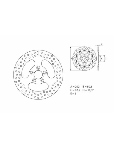 BREMBO Serie Oro Round Fixed Brake Disc