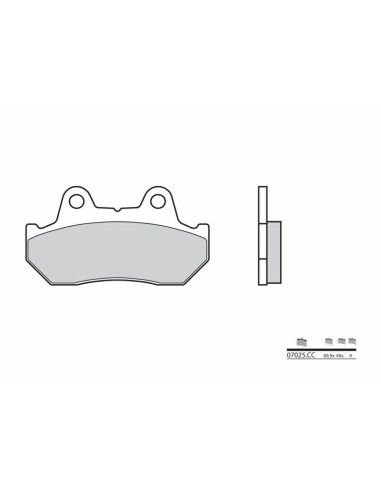 BREMBO Scooter Carbon Ceramic Brake pads - 07025