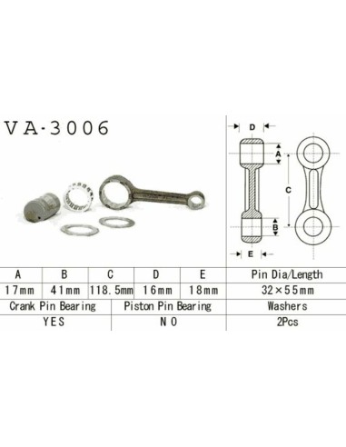 VESRAH Connecting Rod Kit - Suzuki