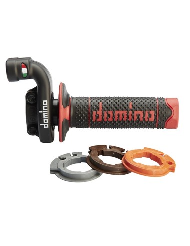 DOMINO KRK Throttle Handle with grips Black/Red