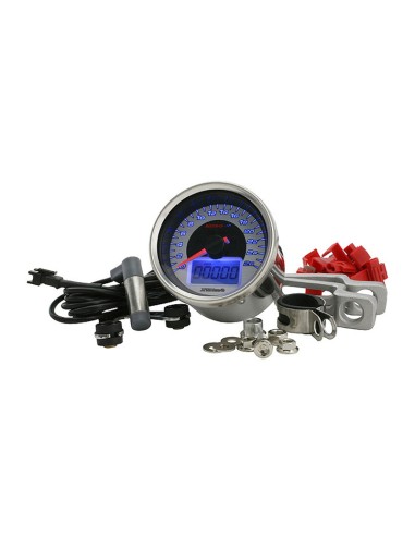 Koso D64 speedometer Universal GP Style chrome-plated speedometer