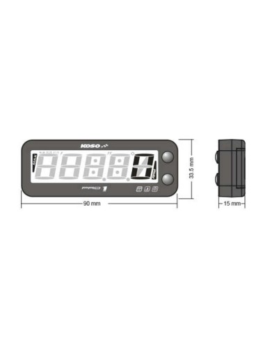 KOSO Pro-1 Rev-Counter LCD...