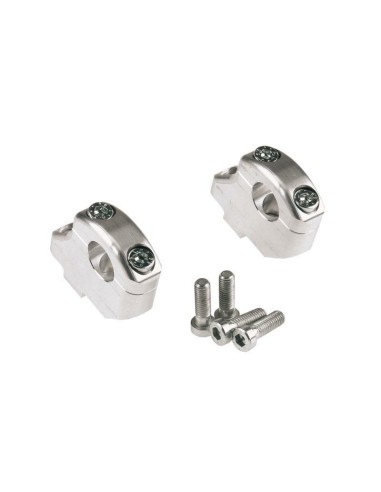 LSL Offset Mounts And Risers, Silver-Plate d 16/25mm , For Handlebars Ø22mm