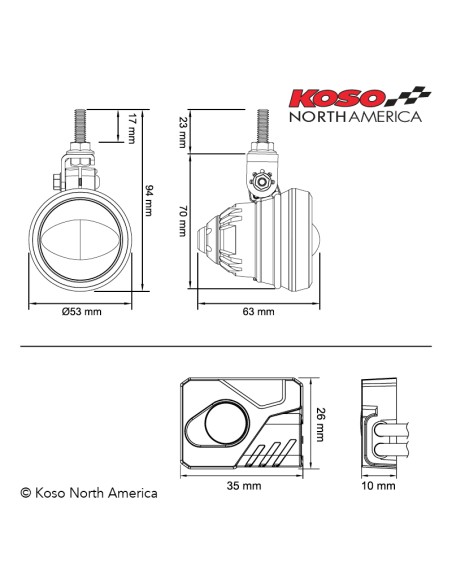 KOSO LED Anti-Fog Light Kit Aurora