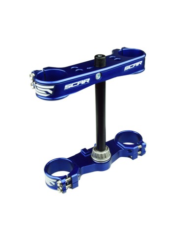 SCAR Triple Clamp Offset 16mm Blue