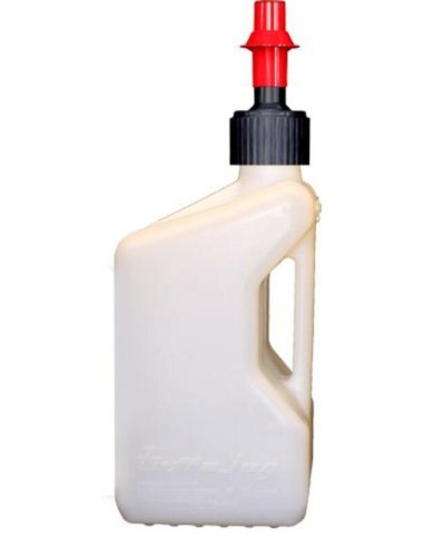 TUFF JUG Fuel Can w/ Ripper Cap 10L Translucent White/Red Cap