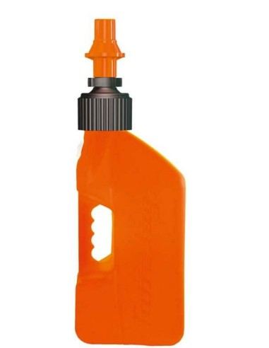 TUFF JUG Fuel Can w/ Ripper Cap 10L Translucent Orange/Orange Cap