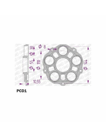 AFAM Rear Sprocket Carrier - Type 51608/51607