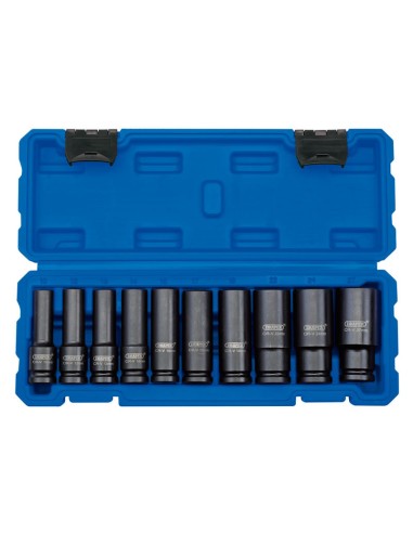 DRAPER 1/2 Metric Deep Impact Socket Set 10 piece