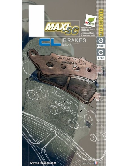 CL BRAKES Maxi Scooter Sintered Metal Brake pads - 3043MSC