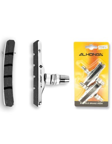 ALHONGA Brake Pads Set W/Silver Alloy-Pad Holder Type Shimano Xtr