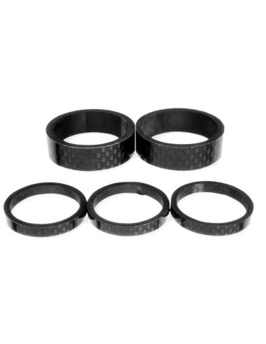 V BIKE Steering Washer Spacer Set. A-Head. 1-1/8''. Carbon