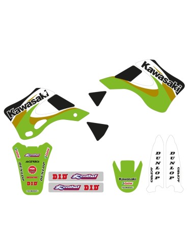 Kit autocolante TECNOSEL Team OEM Kawasaki 2000