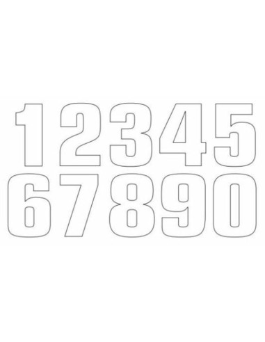 TECNOSEL Race Number 0 20x13cm Alb Set de 3
