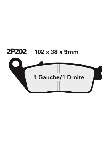 NISSIN Off-Road Semi-Metallic Brake pads - 2P-202GS