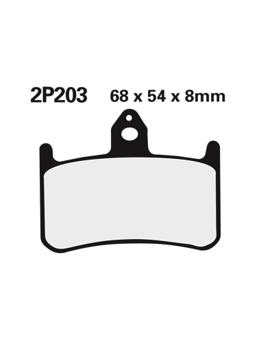 NISSIN Street Semi-Metallic Brake pads - 2P-203NS