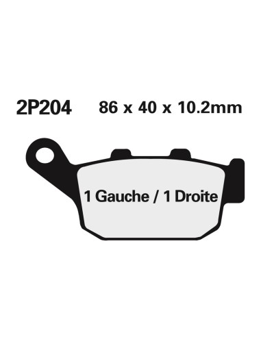 NISSIN Street Semi-Metallic Brake pads - 2P-204NS