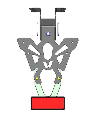 Suport placa VP ART S Negru - Yamaha MT-07