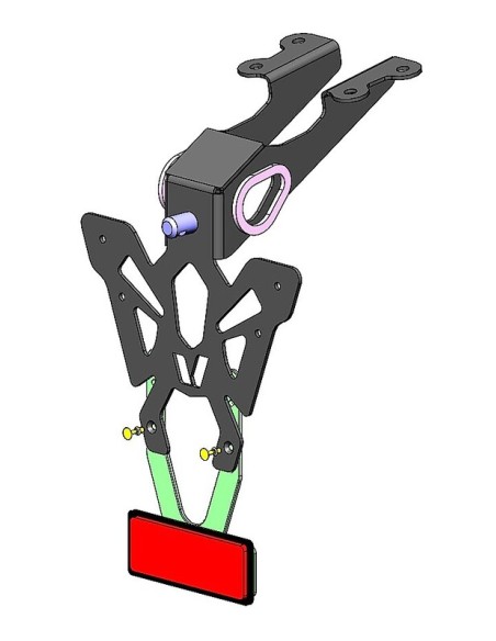 V PARTS Plate Holder Black - Yamaha MT-07