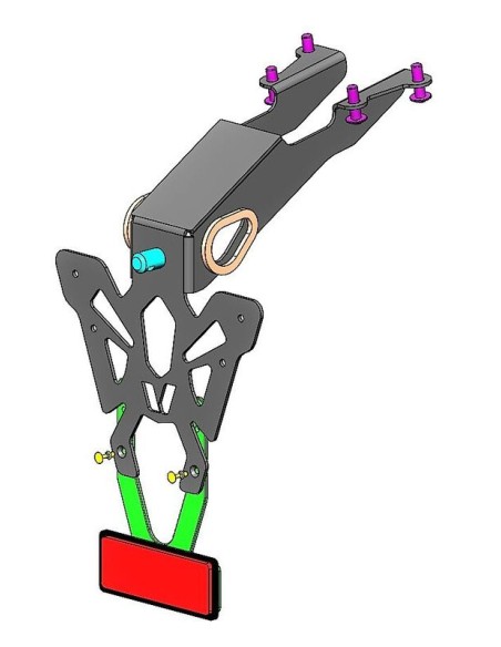 V PARTS Plate Holder Black - Yamaha MT-07 TRACER/MT-09 TRACER