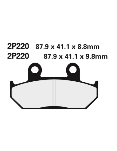 NISSIN Street Semi-Metallic Brake pads - 2P-220NS