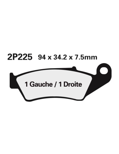 NISSIN Street Semi-Metallic Brake pads - 2P-225NS