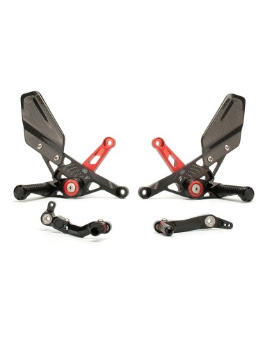 GILLES TOOLING MUE2 Reglată spate reglabilă Negru/Roșu MV Agusta F3 675/800